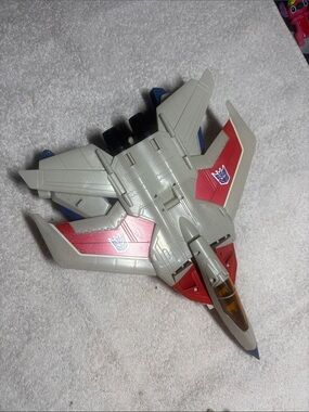 Transforming Fighter Jet Action Figure - Gray and Red -